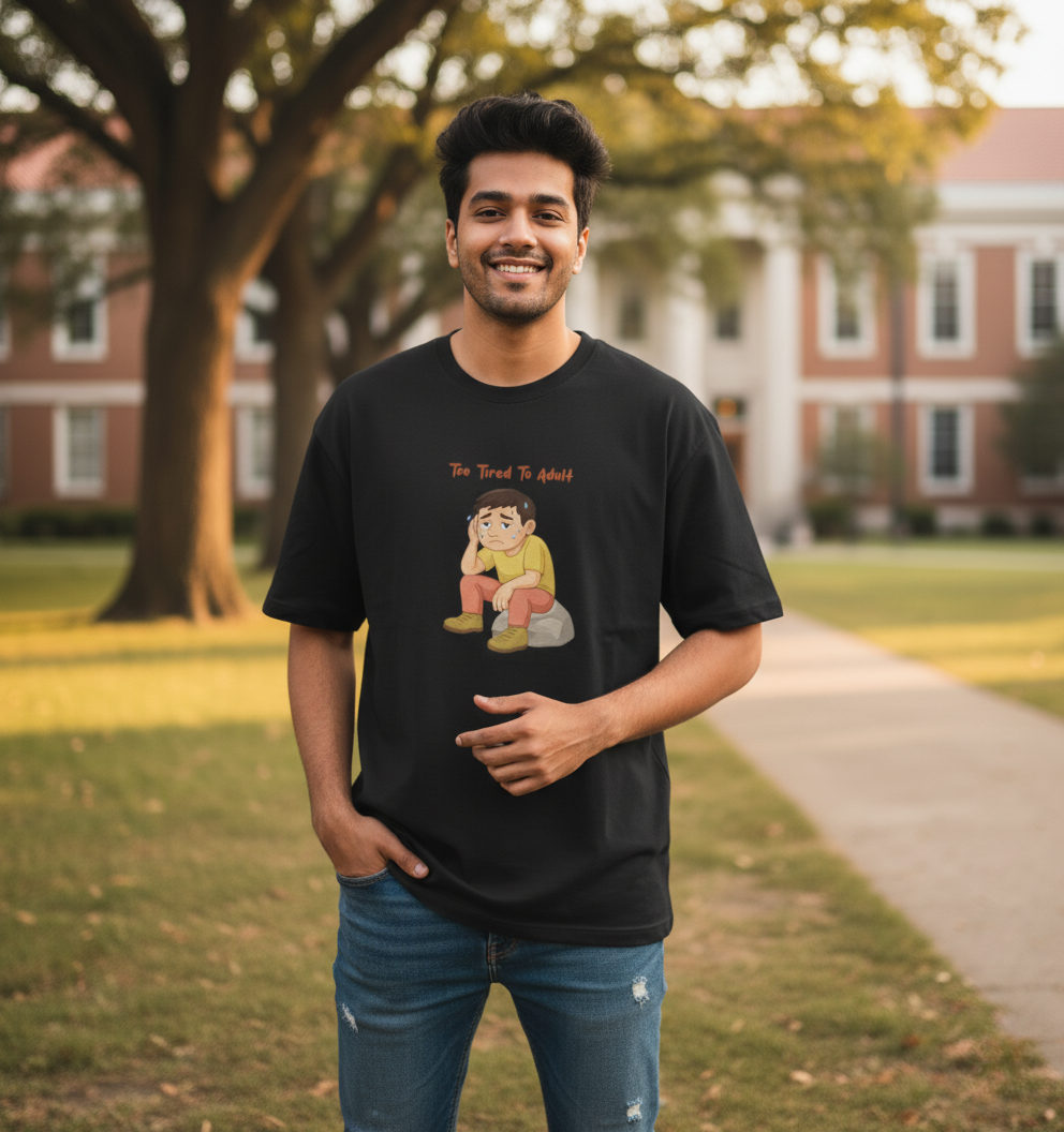 #LV33 Men Oversized T-shirt | Funny Quote | Let’s VYBE