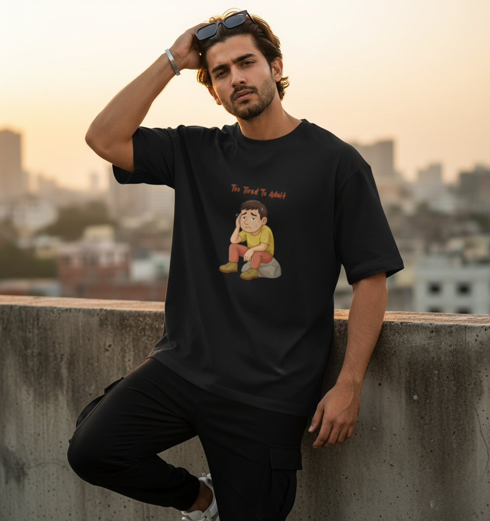 #LV33 Men Oversized T-shirt | Funny Quote | Let’s VYBE