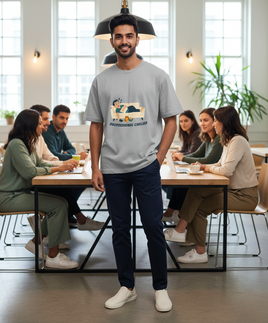 #LV32 Men Oversized T-shirt | Funny Quote | Let’s VYBE