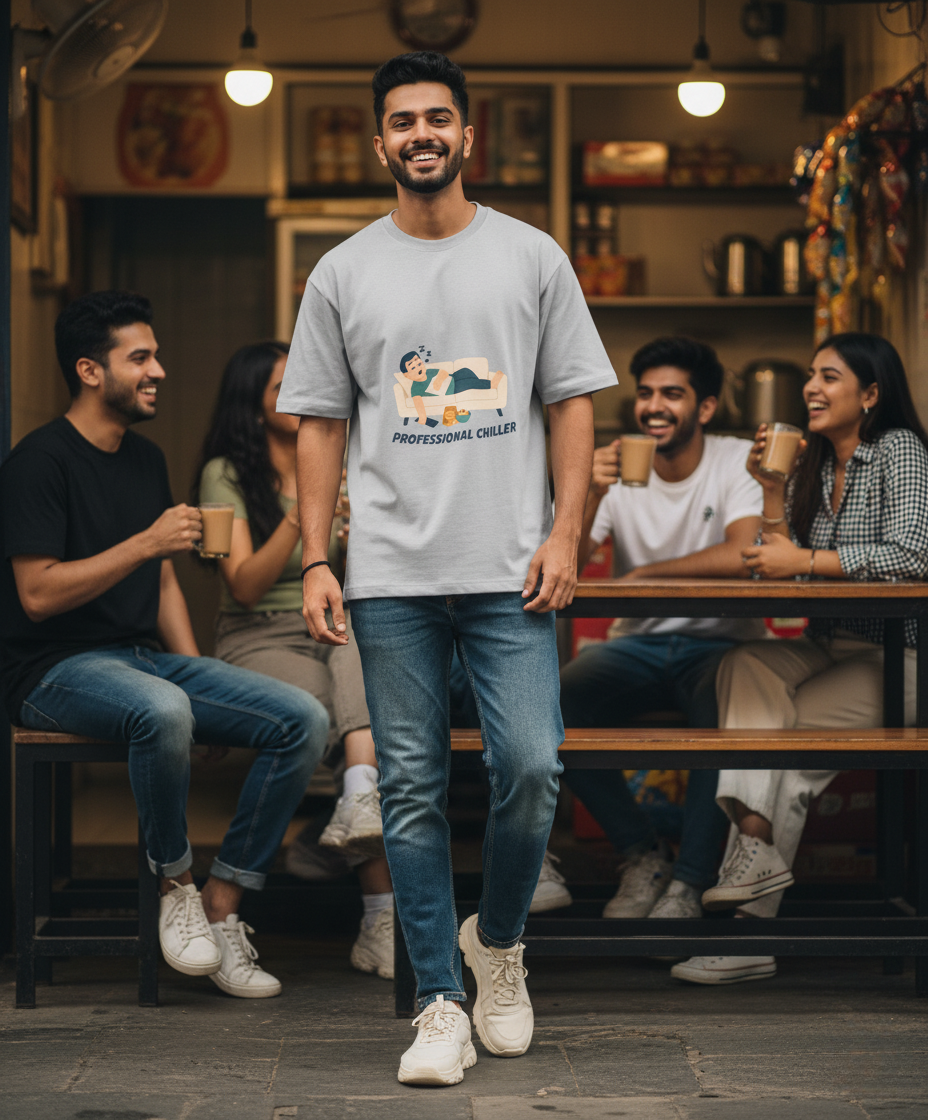#LV32 Men Oversized T-shirt | Funny Quote | Let’s VYBE