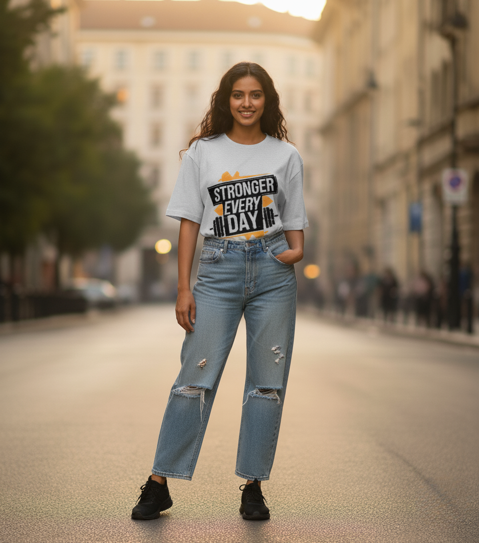 #LV21 Unisex Oversized T-shirt | Gym Quote | Let’s VYBE