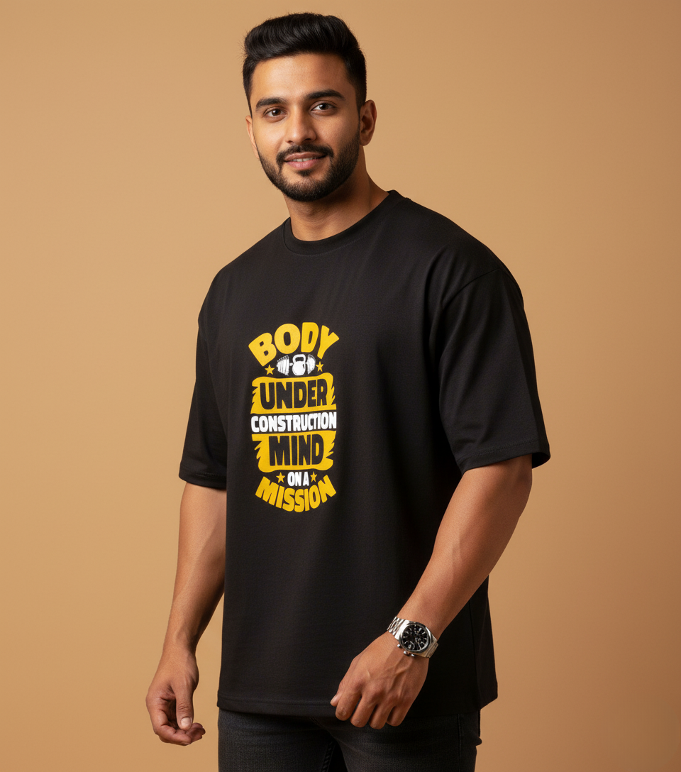 #LV11 Unisex Oversized Tee | Gym Quotes | Let’s VYBE