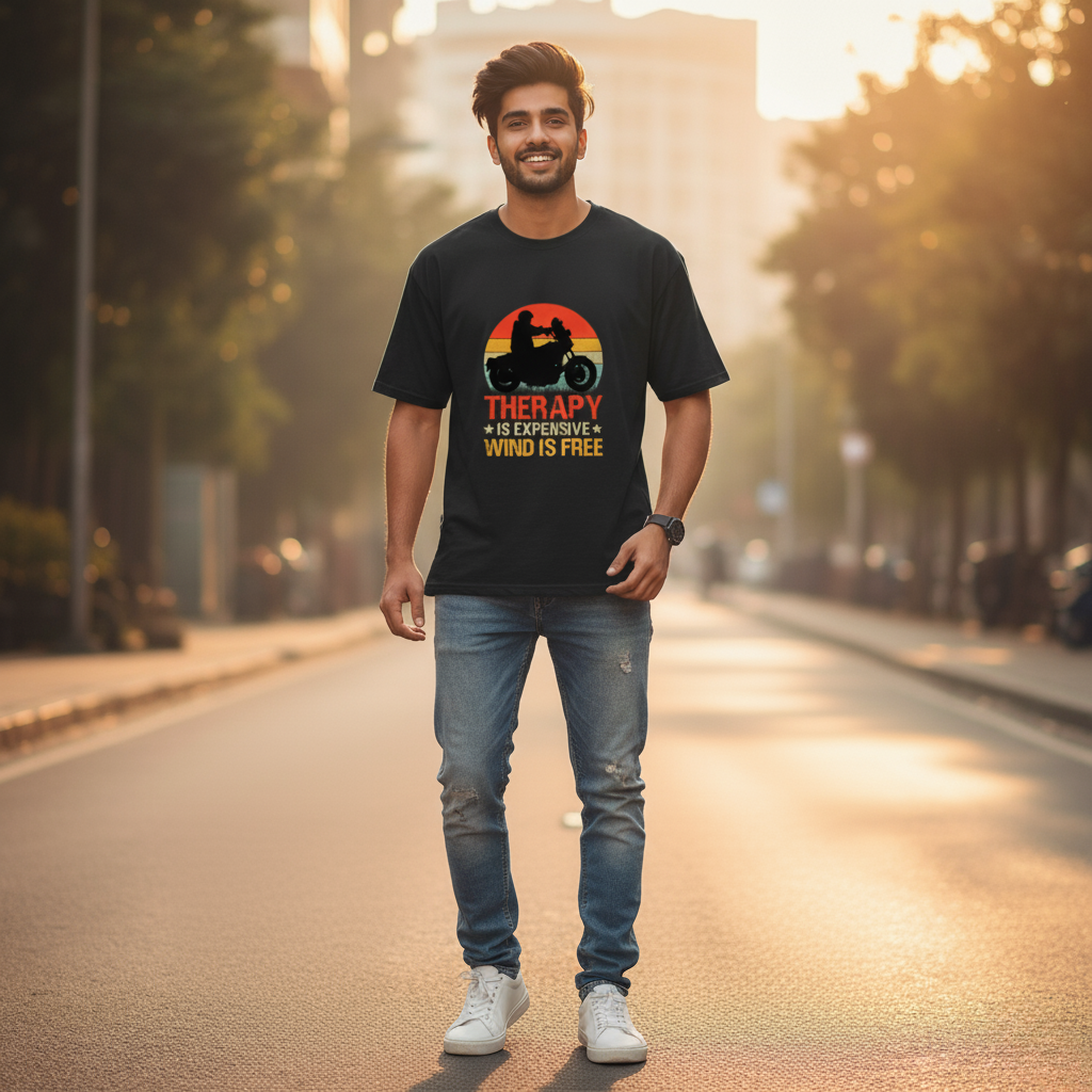 #LV16 Men Oversized Tee | Bike Quotes | Let’s VYBE